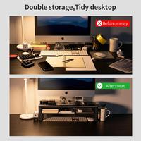 Vaydeer 2 poziomy aluminiowa podstawa monitora z bezprzewodowym ładowaniem i 4 porty USB 3.0 huby obsługują Transfer danych 5